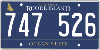 RI license plate 747526
