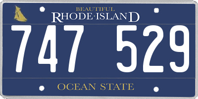 RI license plate 747529