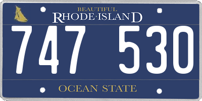 RI license plate 747530