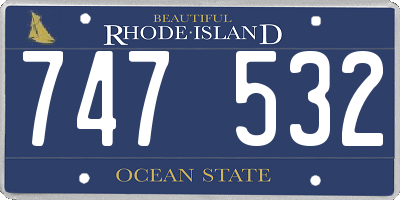 RI license plate 747532