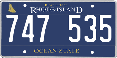 RI license plate 747535