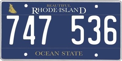 RI license plate 747536