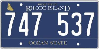 RI license plate 747537