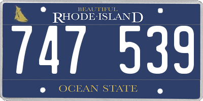 RI license plate 747539
