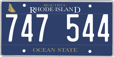 RI license plate 747544