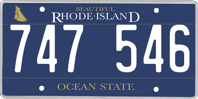 RI license plate 747546