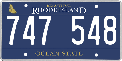 RI license plate 747548