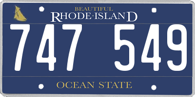 RI license plate 747549