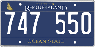 RI license plate 747550