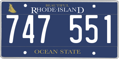RI license plate 747551