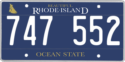 RI license plate 747552