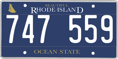 RI license plate 747559