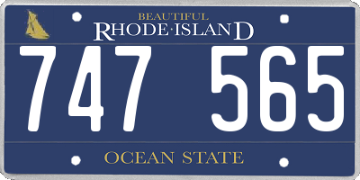 RI license plate 747565