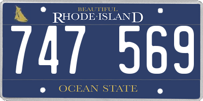 RI license plate 747569
