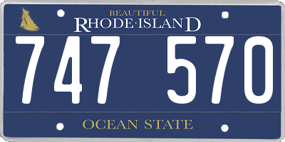 RI license plate 747570
