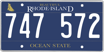 RI license plate 747572