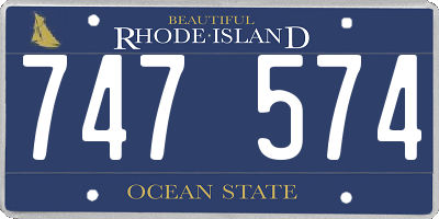 RI license plate 747574
