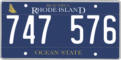 RI license plate 747576