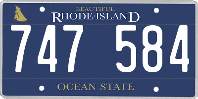 RI license plate 747584