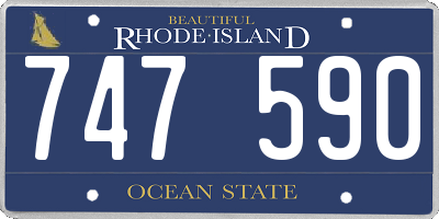 RI license plate 747590