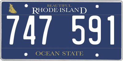 RI license plate 747591