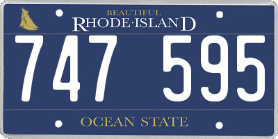 RI license plate 747595
