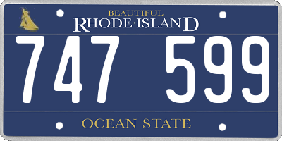 RI license plate 747599