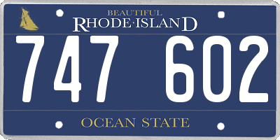 RI license plate 747602