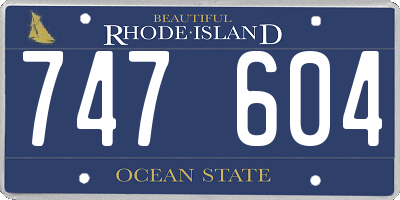 RI license plate 747604