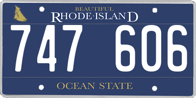 RI license plate 747606