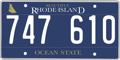 RI license plate 747610
