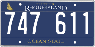 RI license plate 747611