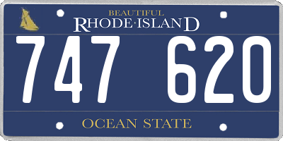 RI license plate 747620
