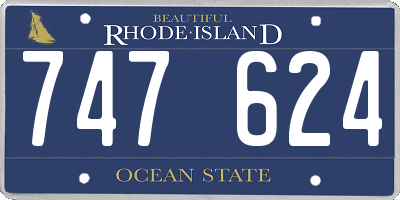 RI license plate 747624