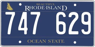 RI license plate 747629