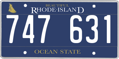 RI license plate 747631