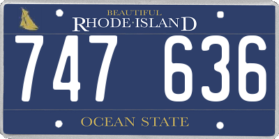 RI license plate 747636