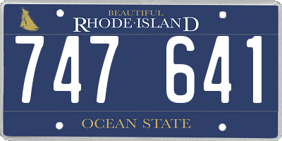 RI license plate 747641