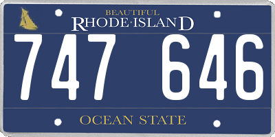 RI license plate 747646