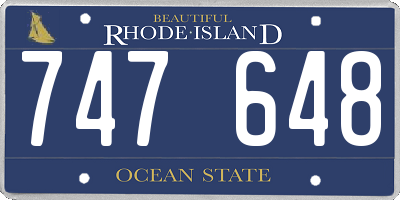 RI license plate 747648