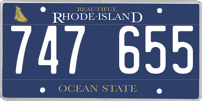 RI license plate 747655