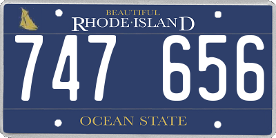 RI license plate 747656