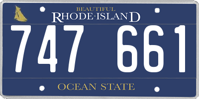 RI license plate 747661