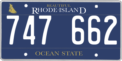 RI license plate 747662