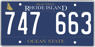 RI license plate 747663