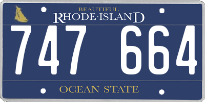 RI license plate 747664