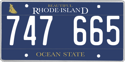 RI license plate 747665