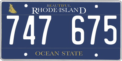 RI license plate 747675