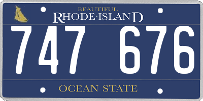 RI license plate 747676