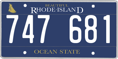 RI license plate 747681